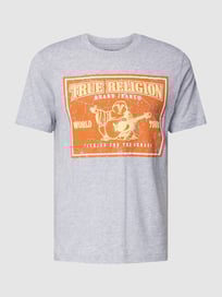 T-Shirt mit Label-Print von True Religion Grau / Schwarz - 5