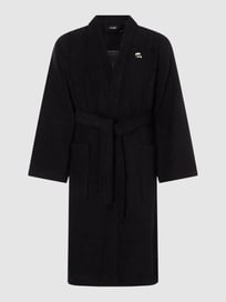 Bademantel aus Frottee von Karl Lagerfeld Grau / Schwarz - 6