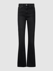 High waist jeans met pijpsplitten van Gina Tricot Grijs / zwart - 22