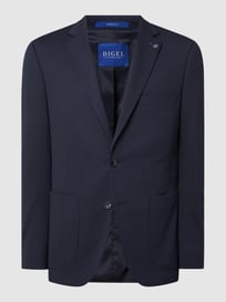 Modern Fit 2-Knopf-Sakko aus Jersey Modell 'Edison' von DIGEL Blau / Türkis - 35