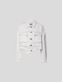 Cropped Jeansjacke mit Label-Details von ROTATE BIRGER CHRISTENSEN Weiß - 27
