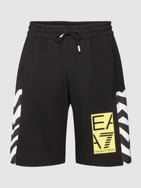 Sweatshorts mit Logo-Print von EA7 Emporio Armani Grau / Schwarz - 35