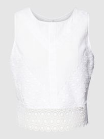 Blouseshirt met kant van Apricot Wit - 14