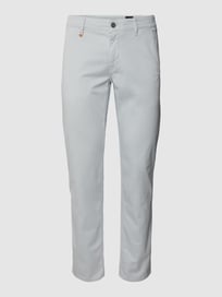 Broek met labeldetails, model 'Schino' van BOSS Orange Grijs / zwart - 14