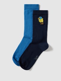 Sokken in effen design in een set van 2 paar van Jake*s Casual Blauw / turquoise - 11
