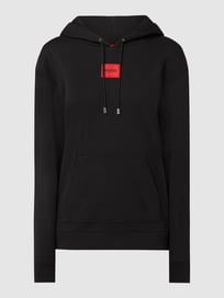 Hoodie aus Baumwolle Modell 'Dasara' von HUGO Grau / Schwarz - 13
