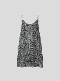 Minikleid mit Allover-Label von Stella Mc Cartney Grau / Schwarz - 13
