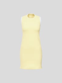 Knielanges Strickkleid mit Cut Out von Jacquemus Gelb - 3