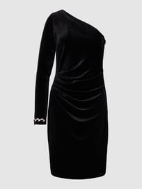 Jurk met one shoulder-bandjes van Paradi Grijs / zwart - 4