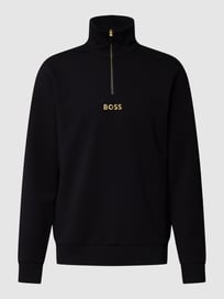 Sweatshirt mit Label-Stitching Modell 'Sweat' von BOSS Green Grau / Schwarz - 7