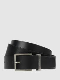 Ledergürtel mit Dornschließe  von CK Calvin Klein Grau / Schwarz - 3