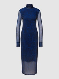 Maxi-jurk met all-over slangenmotief, model 'NESHY' van HUGO Blauw / turquoise - 5