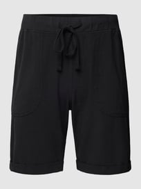 PLUS SIZE bermuda met vaste omslag aan de pijpen, model 'NANA' van KAFFE Curve Grijs / zwart - 28