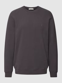 Sweatshirt mit Label-Stitching Modell 'BAARO' von Armedangels Grau / Schwarz - 3