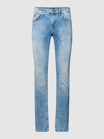 Tapered Fit Jeans mit Destroyed-Details Modell 'Joshua' von LTB Blau / Türkis - 27