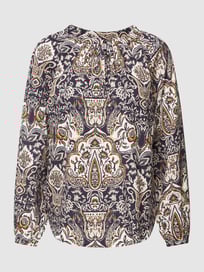 Blouse met paisleymotief van Emily Van den Bergh Blauw / turquoise - 7
