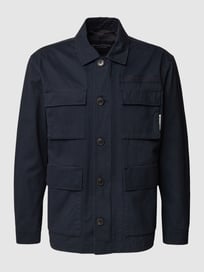 Overhemdjack met klepzakken van Marc O'Polo Blauw / turquoise - 17