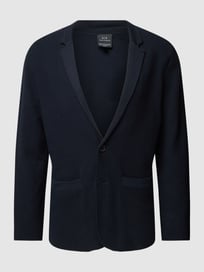 2-knoops colbert in gebreide look van ARMANI EXCHANGE Blauw / turquoise - 26