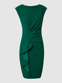 Mouwloze cocktailjurk met drapering van Paradi Blauw / turquoise - 18