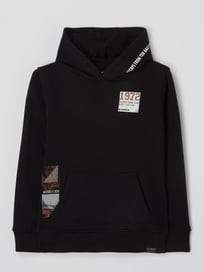 Hoodie mit Prints von Garcia Grau / Schwarz - 46