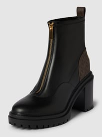 Enkellaarsjes in leerlook, model 'Cyrus' van MICHAEL Michael Kors Grijs / zwart - 3