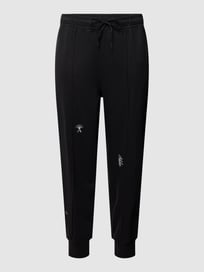 PLUS SIZE sweatpants van puur katoen met labelstitching van Adidas Sportswear Plus Grijs / zwart - 37