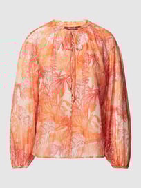 Blouse met all-over motief, model 'COBRA' van Max Mara Studio Rood - 21