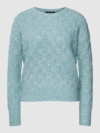 Gebreide pullover met kabelpatroon, model 'BESTPREIS' van comma Blauw / turquoise - 27