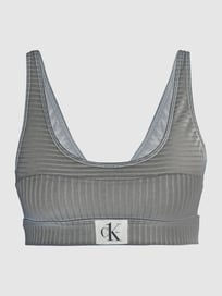 Bikini-Oberteil mit Streifenmuster von Calvin Klein Underwear Grau / Schwarz - 35