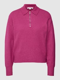 Gebreide pullover met ritssluiting van Jake*s Casual Roze - 45