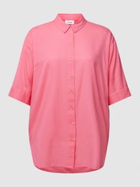 PLUS SIZE overhemdblouse met 3/4-mouwen, model 'Maddie' van Fransa Plus Roze - 33