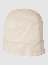 Beanie mit Strukturmuster in Ripp-Optik von Christian Berg Woman Weiß - 21