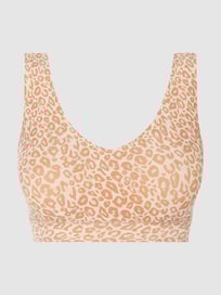 Bustier van microvezel met dierenprint, model 'Softstretch' van Chantelle Wit - 13