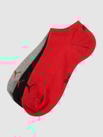 Sneakersokken met labeldetails in een set van 3 paar van Puma Rood - 41