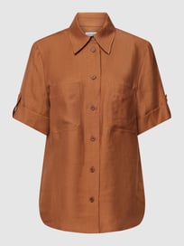 Blouse met opgestikte borstzakken van Seidensticker Bruin - 10