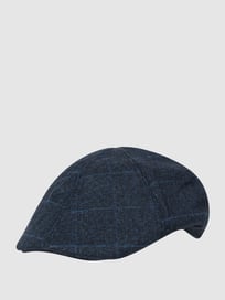 Platte pet met wol  van Müller Headwear Blauw / turquoise - 41