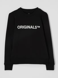 Sweatshirt mit Logo Modell 'Clean' von Jack & Jones Grau / Schwarz - 36
