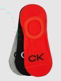 Set van 3 paar kousenvoetjes van CK Calvin Klein Rood - 38