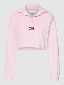 Kort sweatshirt van fluweel van Tommy Jeans Roze - 35