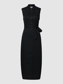 Midi-jurk met platte kraag en klepzakken van Calvin Klein Womenswear Grijs / zwart - 22