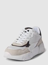 Sneakers met labelprint, model 'GOLDON' van Guess Wit - 11