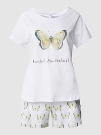 Pyjama mit Motiv-Print Modell 'Einfach Zauberhaft' von LOUIS & LOUISA Weiß - 5
