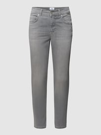 Skinny fit jeans met labelpatch, model 'Ornella' van Angels Grijs / zwart - 31