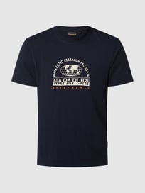 T-Shirt aus Baumwolle Modell 'Macas' von Napapijri Blau / Türkis - 48