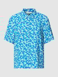 Blouse met gebloemd all-over motief van Jake*s Casual Blauw / turquoise - 8