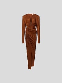 Abendkleid mit Schulterpolstern von Alexandre Vauthier Orange - 4