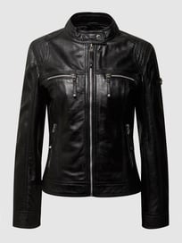 Lederjacke im Biker-Look  von Cabrini Grau / Schwarz - 13