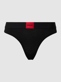 String mit Label-Patch Modell 'Thong Red Label' von HUGO Grau / Schwarz - 37