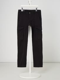 Slim Fit Cargohose mit Stretch-Anteil Modell 'Paul' von Jack & Jones Grau / Schwarz - 9