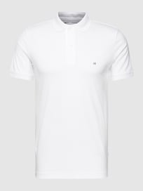 Slim fit poloshirt met labelstitching, model 'LIQUID TOUCH' van CK Calvin Klein Wit - 9